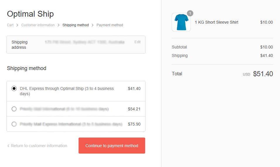 Shopify: Varify Shipping Rate Appears in your Shopping Cart